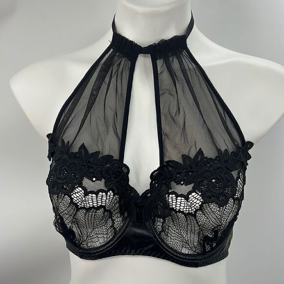 Dream girl lace black medium halter bra - Picture 1 of 7